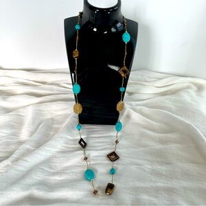 Vintage, Long Natural Stone Necklace